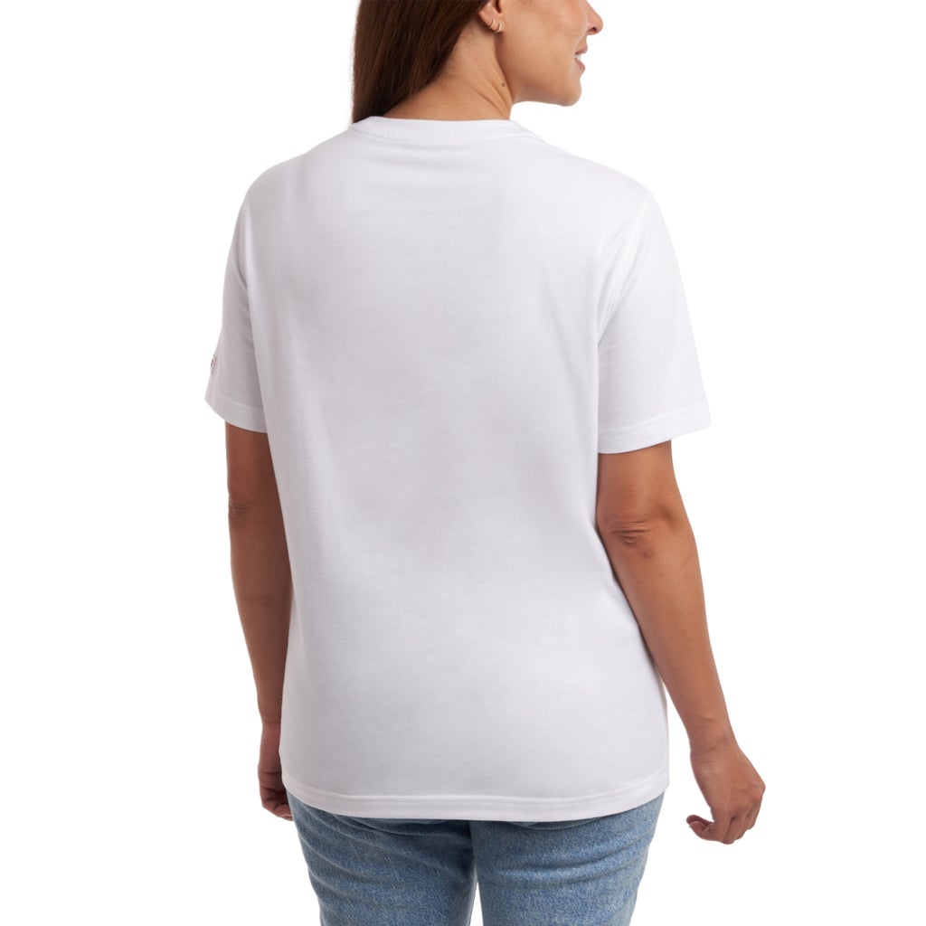 [color:white] Wholesale Unisex Logo Tee - White - image 3