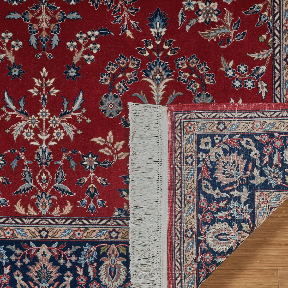 Montacute Hand Knotted Rug Collection, Grand Sarouk Red Navy