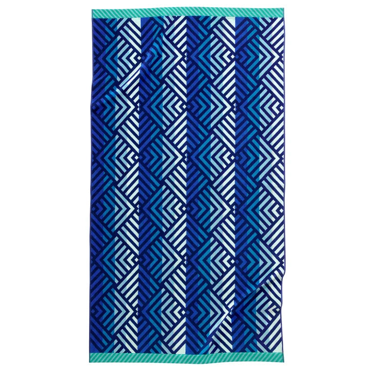 [color:ombre geo] Reversible Jacquard Beach Towel, 2-pack - Ombre Geo - image 2