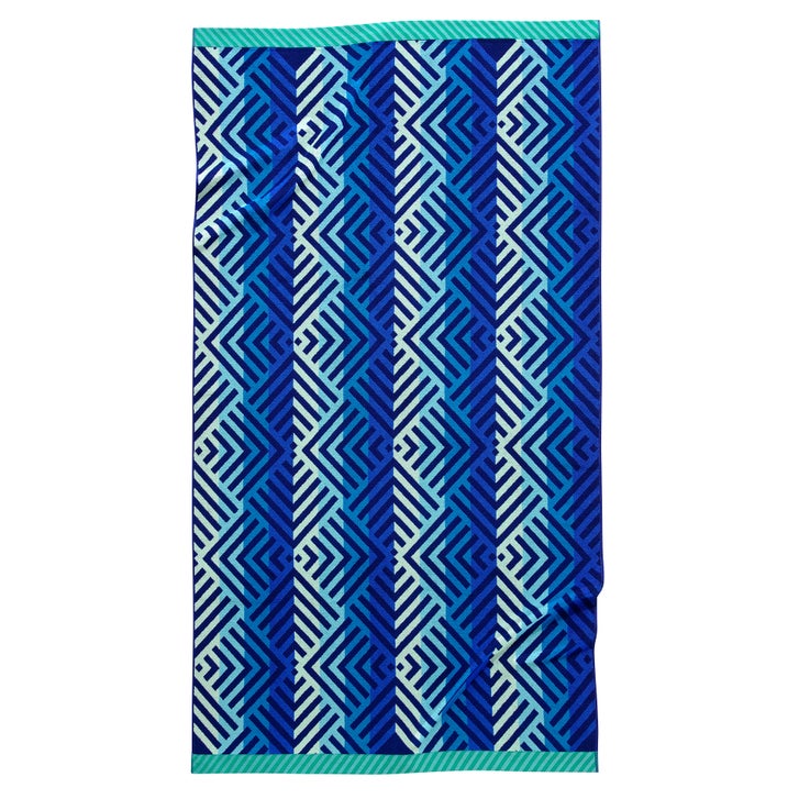 [color:ombre geo] Reversible Jacquard Beach Towel, 2-pack - Ombre Geo - image 3