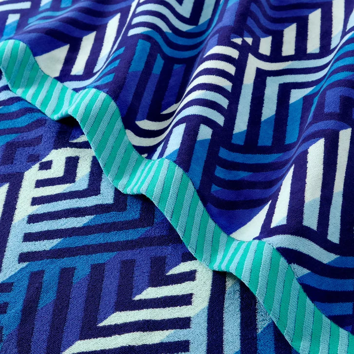[color:ombre geo] Reversible Jacquard Beach Towel, 2-pack - Ombre Geo - image 4