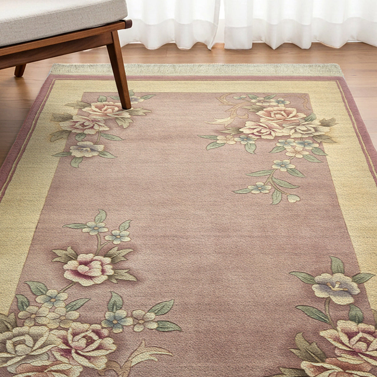 Pagoda Hand Knotted Rug Collection, Shan Light Rose