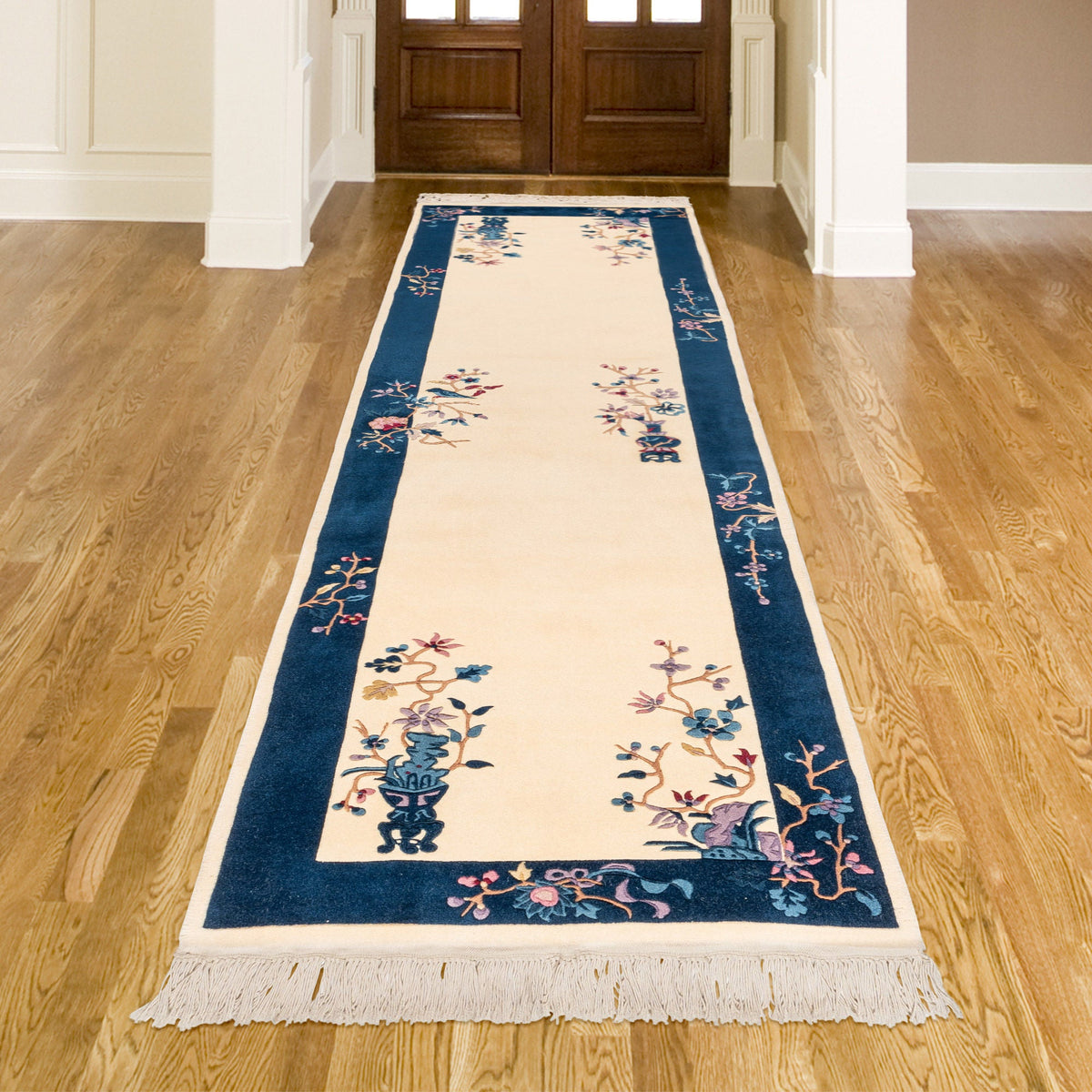 Pagoda Hand Knotted Rug Collection, Shan Border Navy