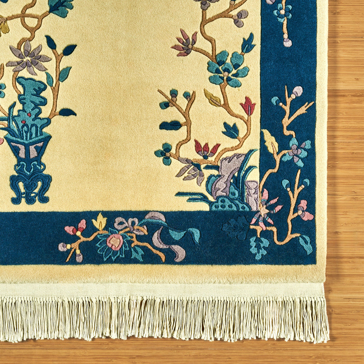Pagoda Hand Knotted Rug Collection, Shan Border Navy