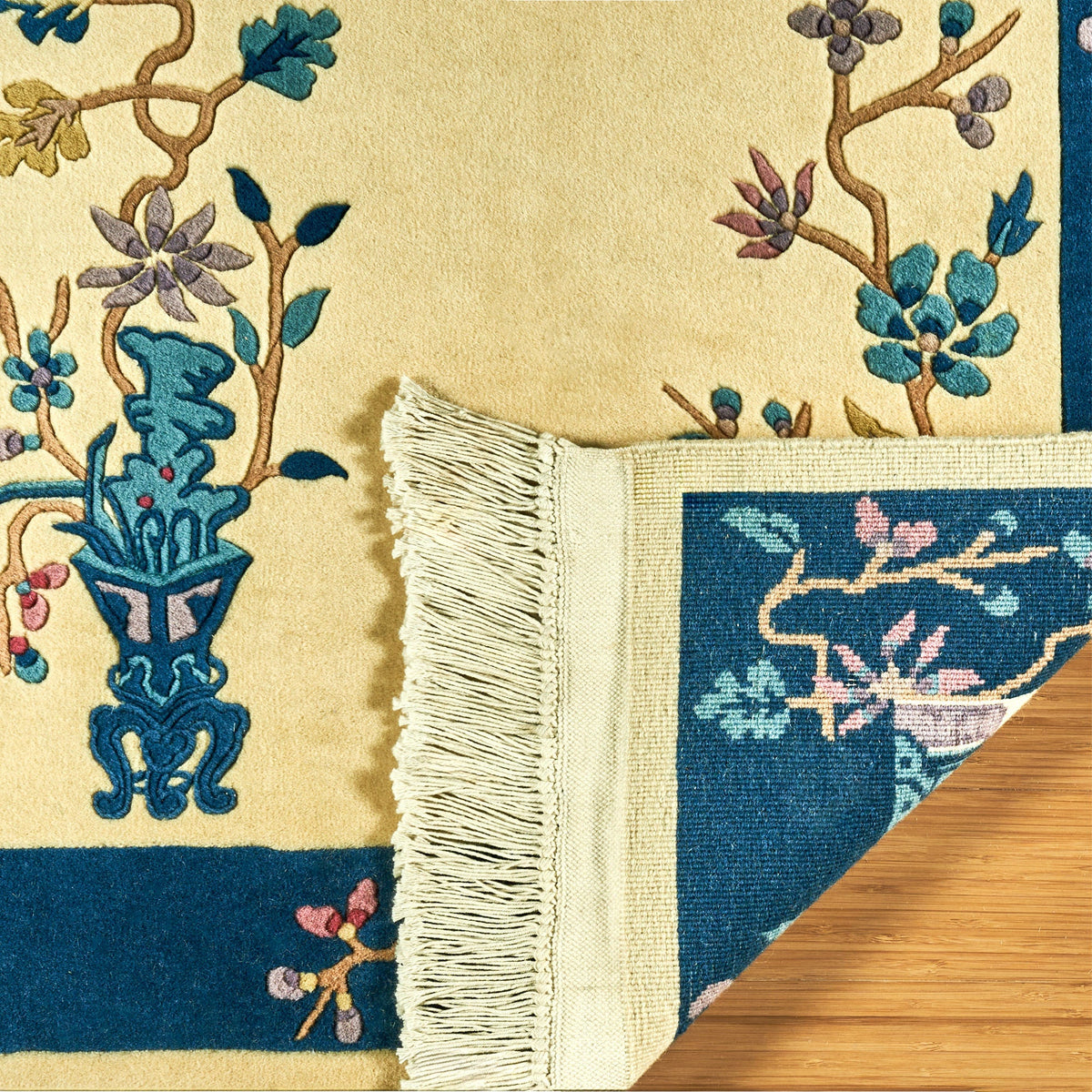 Pagoda Hand Knotted Rug Collection, Shan Border Navy