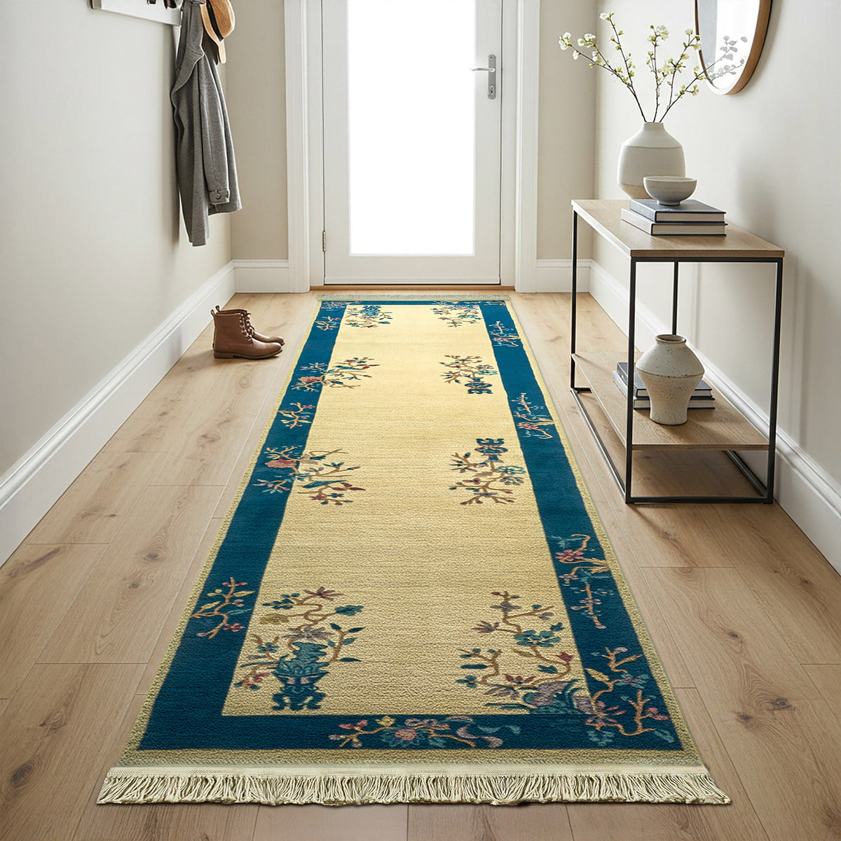 Pagoda Hand Knotted Rug Collection, Shan Border Navy