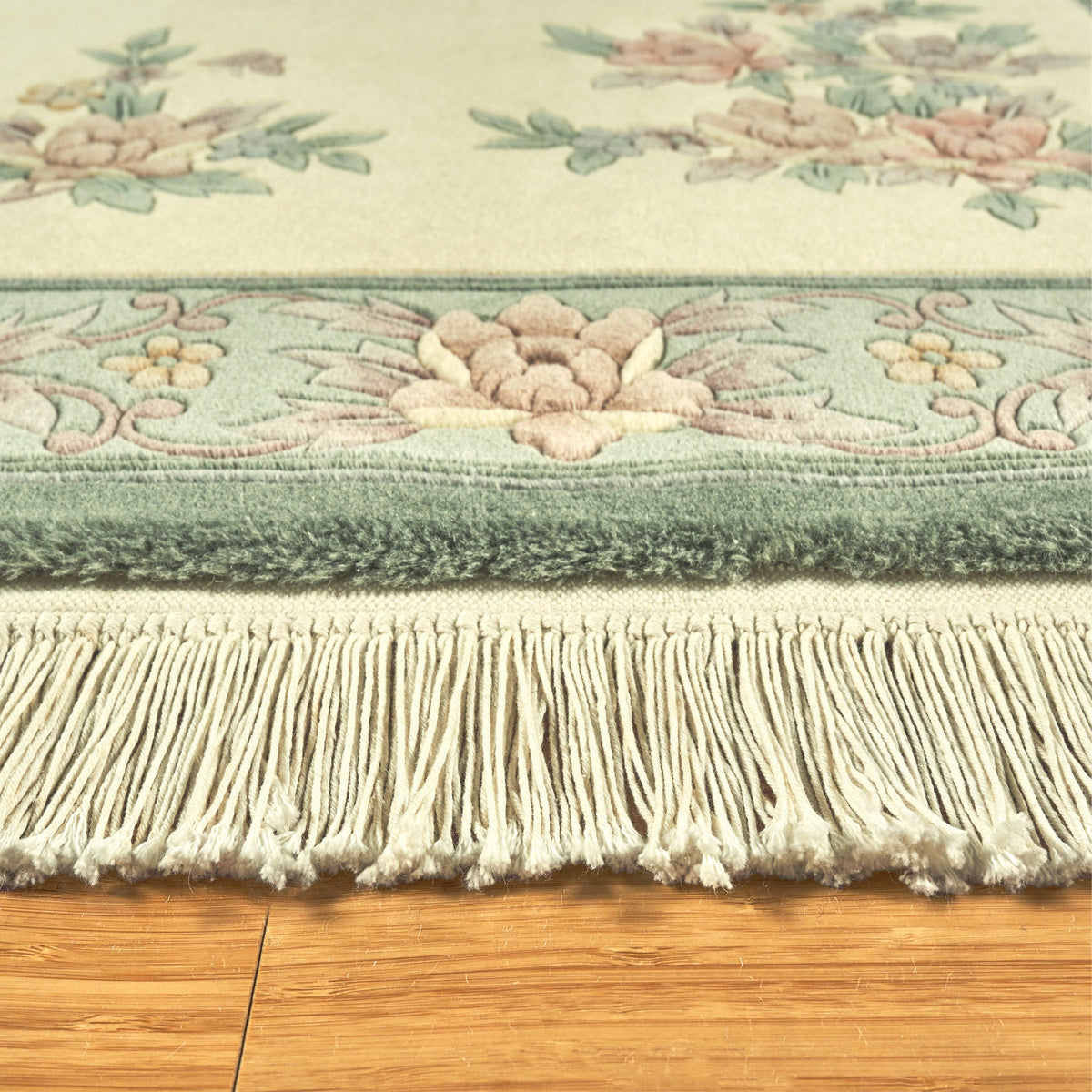 Pagoda Hand Knotted Rug Collection, Shan Floral Ivory Sage
