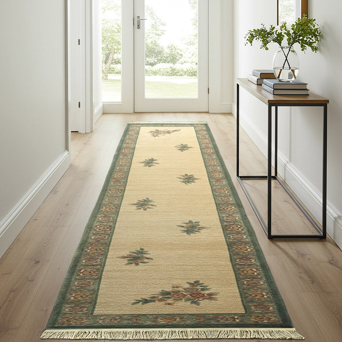 Pagoda Hand Knotted Rug Collection, Shan Floral Ivory Sage