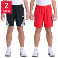 [color:black] adidas Youth 2-pack Pique Short - Black - image 1