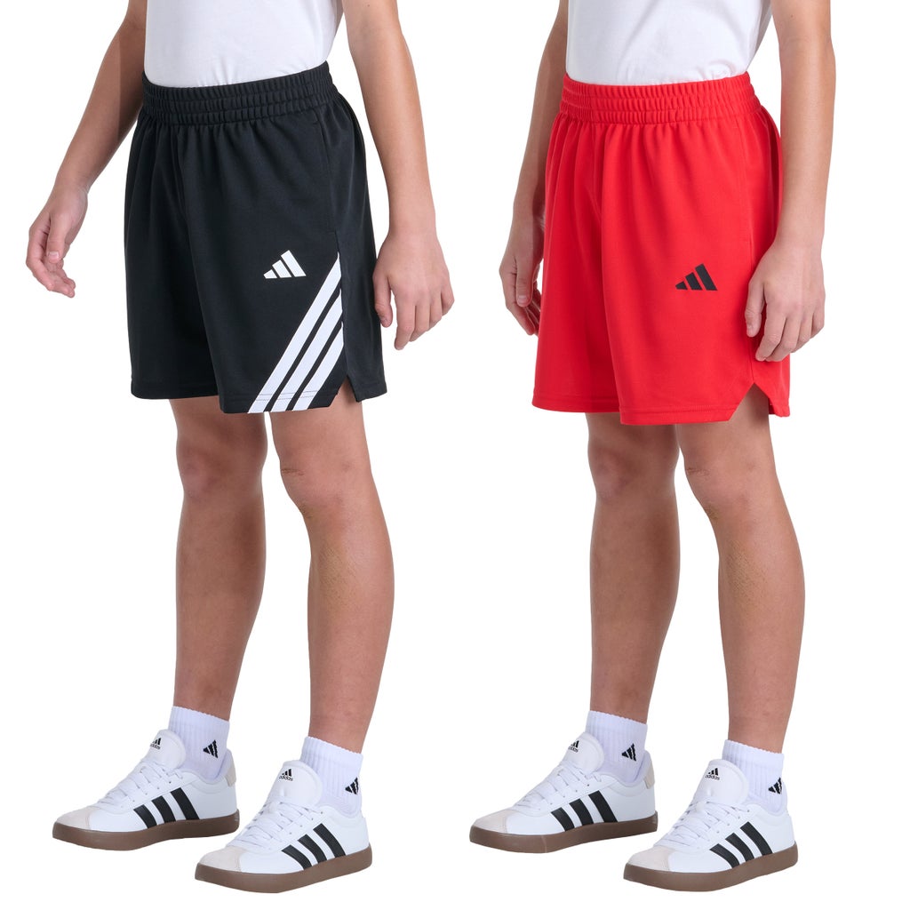 [color:black] adidas Youth 2-pack Pique Short - Black - image 2