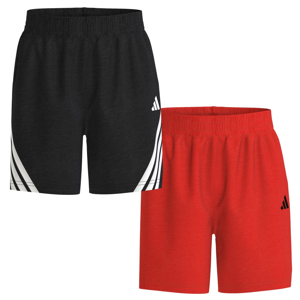 [color:black] adidas Youth 2-pack Pique Short - Black - image 4