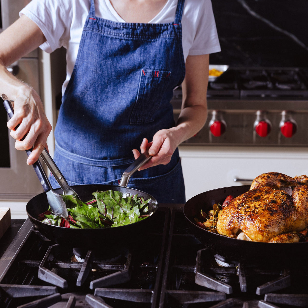 Made In 2-piece Seasoned Carbon Steel Frying Pan Set with Carbon Steel Care Kit