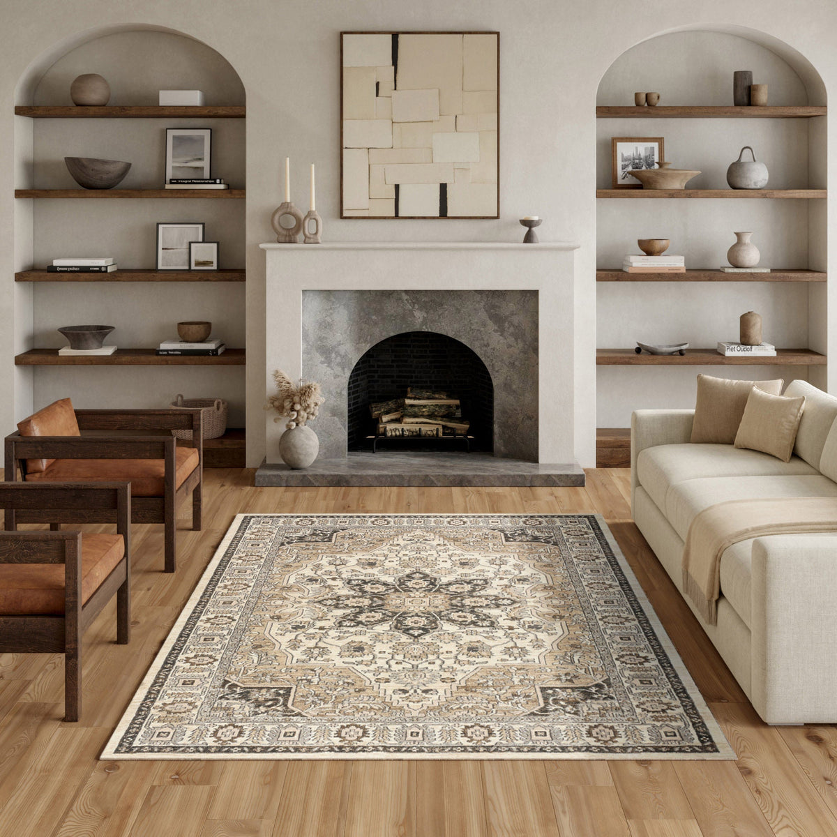 Nourison Briar Area Rug, Rose, 6'6” x 9'6”