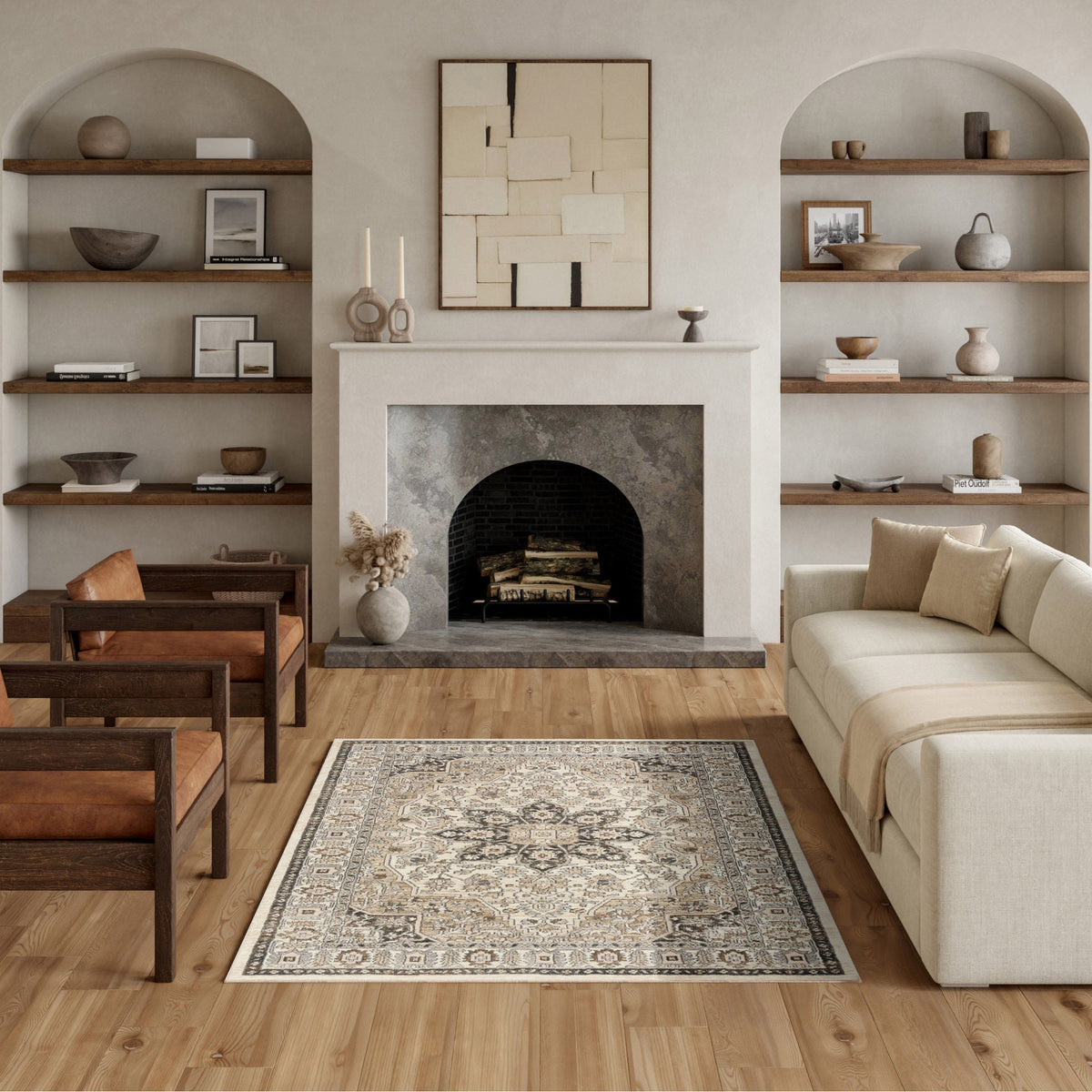 Nourison Briar Area Rug, Rose, 5'3” x 7'3”