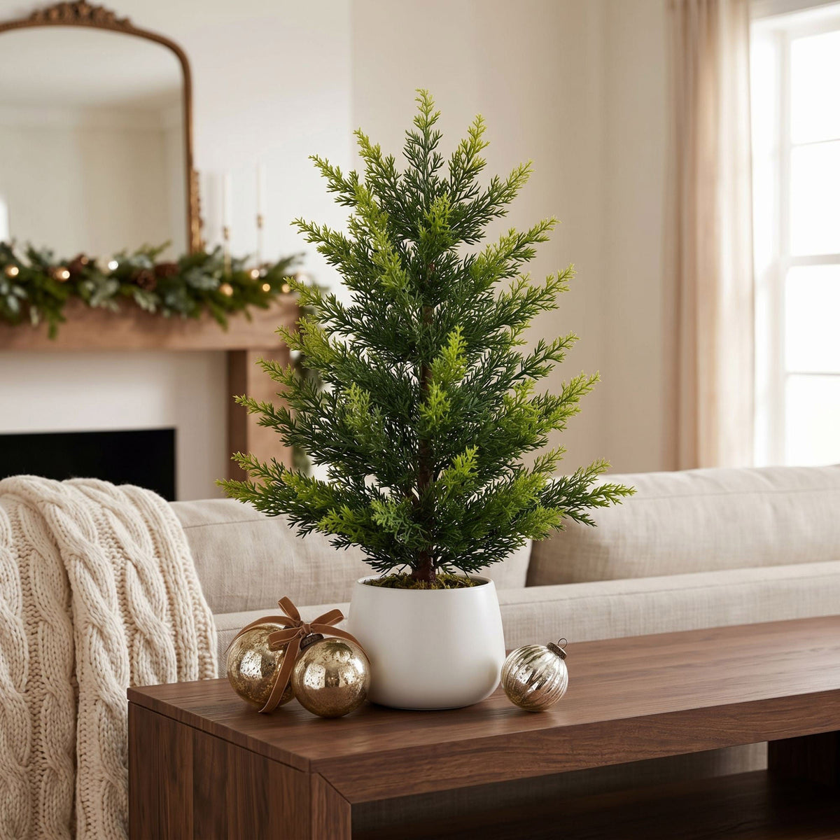 Faux 24” Tabletop Cedar Tree