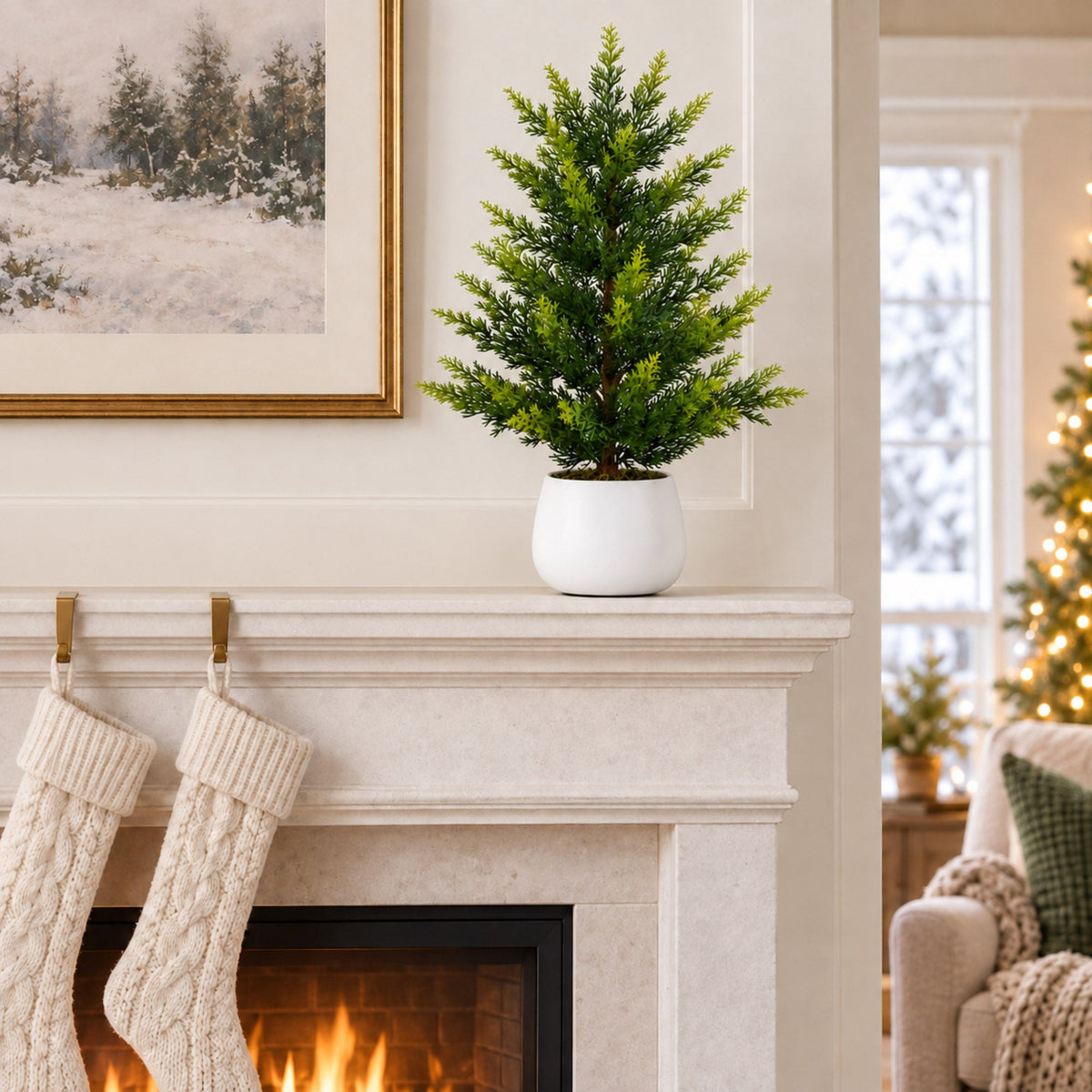 Faux 24” Tabletop Cedar Tree