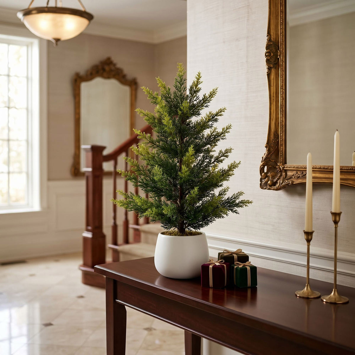 Faux 24” Tabletop Cedar Tree