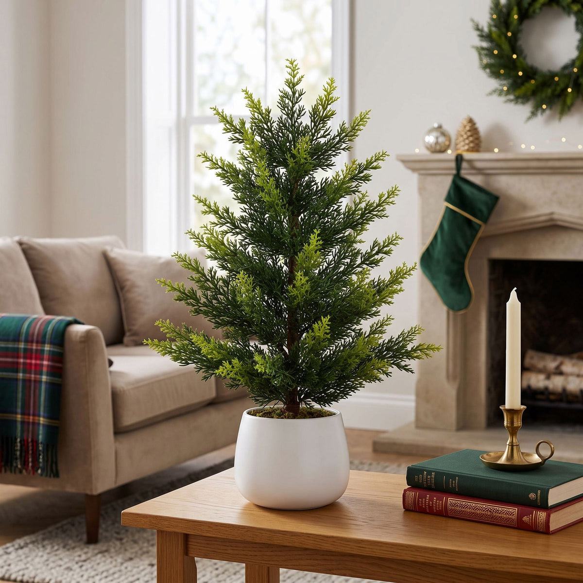 Faux 24” Tabletop Cedar Tree