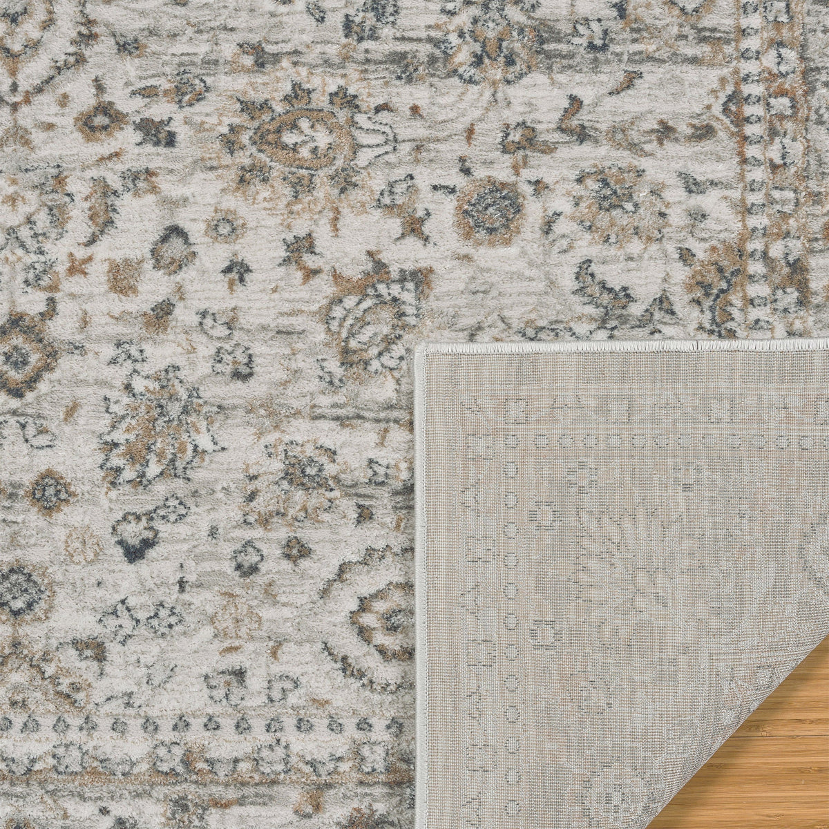 Divina Area Rug, Leona Gray, 5'3” x 7'