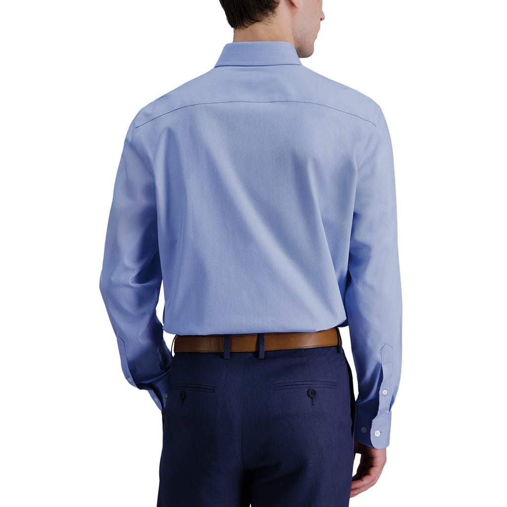 [color:blue] Haggar Men's Button-Up Dress Shirt - Blue - image 2