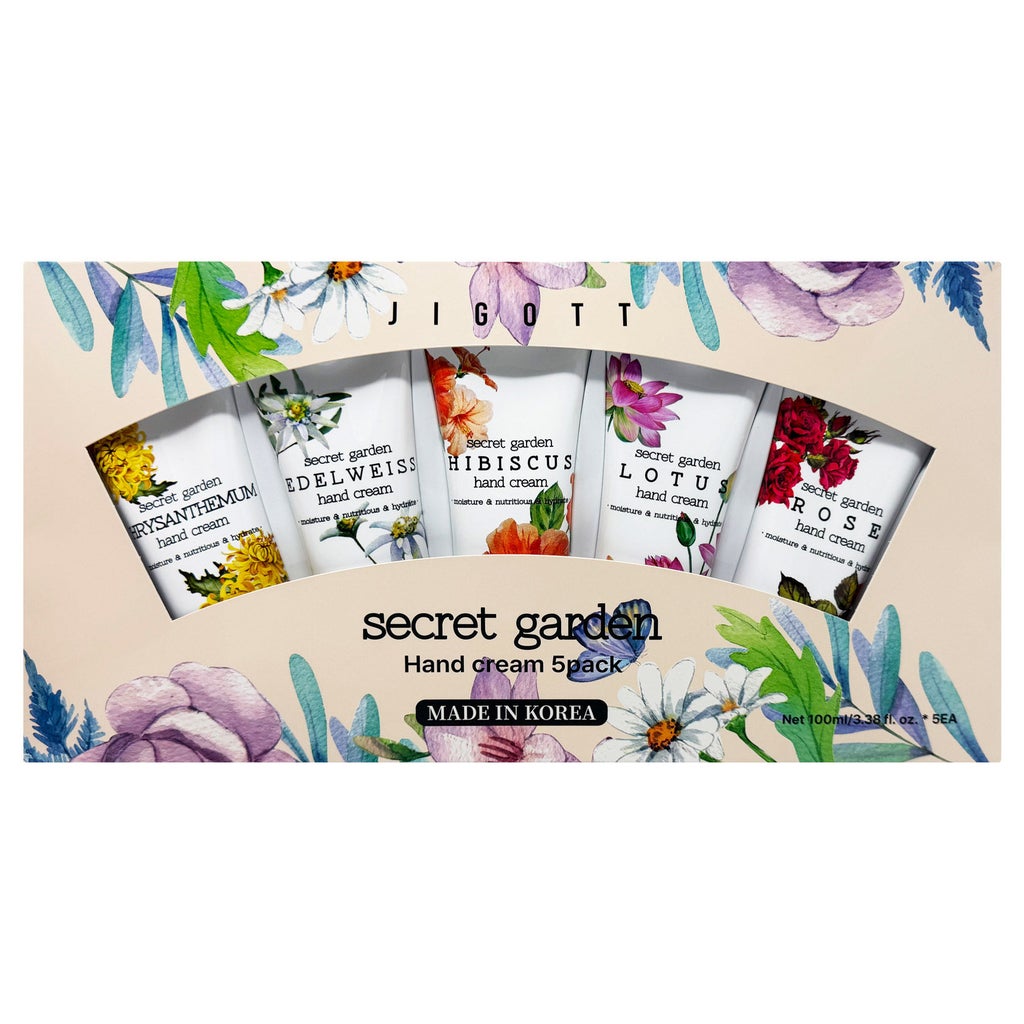 Jigott Secret Garden Hand Cream, 1.69 fl oz, 5-pack - product image