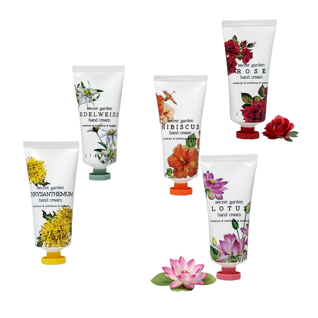 Jigott Secret Garden Hand Cream, 1.69 fl oz, 5-pack - product image