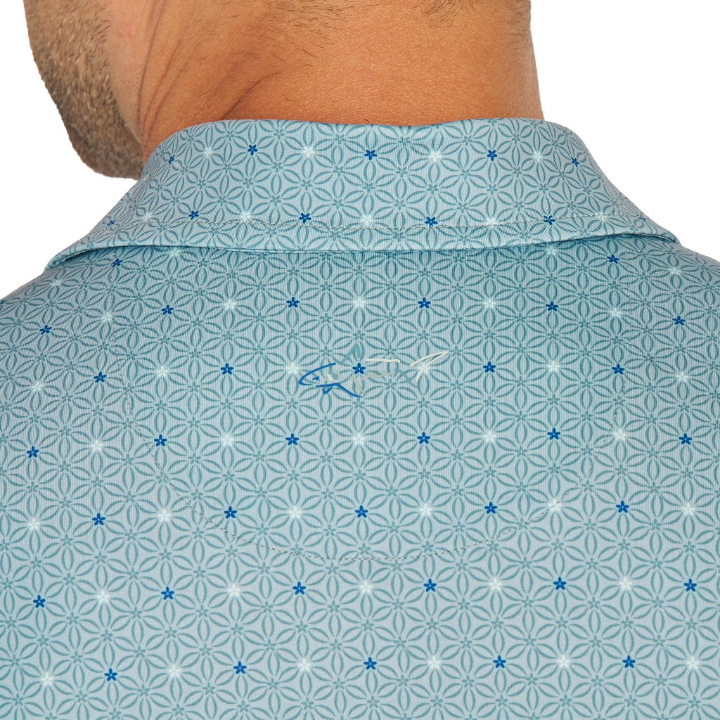 [color:green] Greg Norman Men's ML75 Stretch Polo - Green - image 4