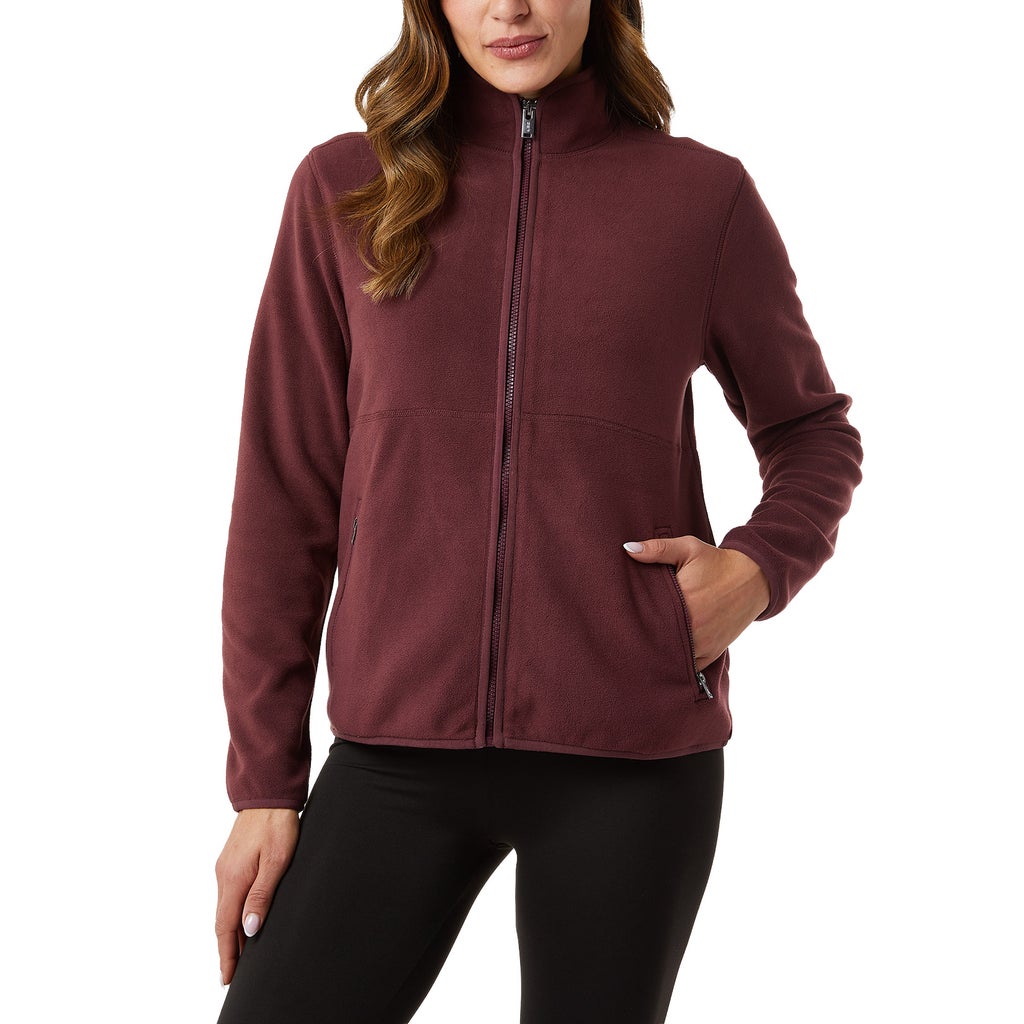 [color:dark red] 32 Degrees Women's Fleece Jacket - Dark Red - image 2