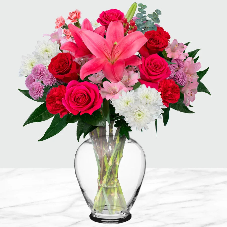 Valentines Day Dream Date Fresh Cut Floral Arrangement, 25-stems