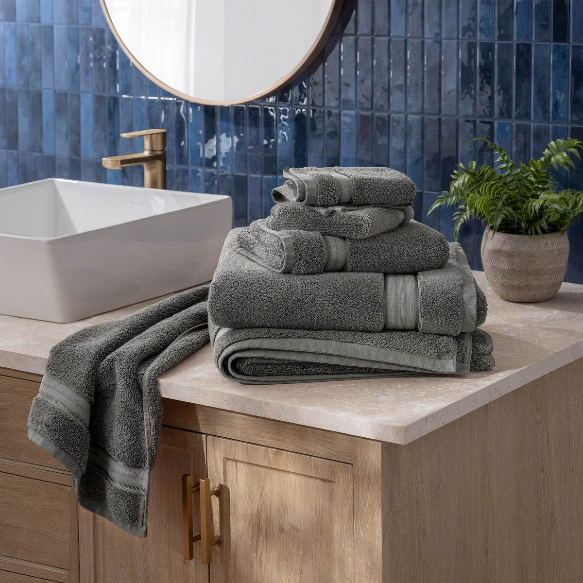 Purely Indulgent 100% Egyptian Cotton Towels, 6-piece Set