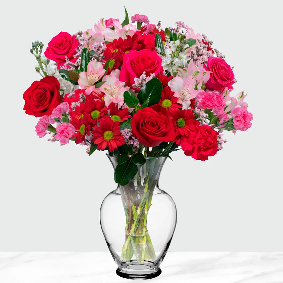 Valentines Day Only You Fresh Cut Floral Arrangement, 27-stems