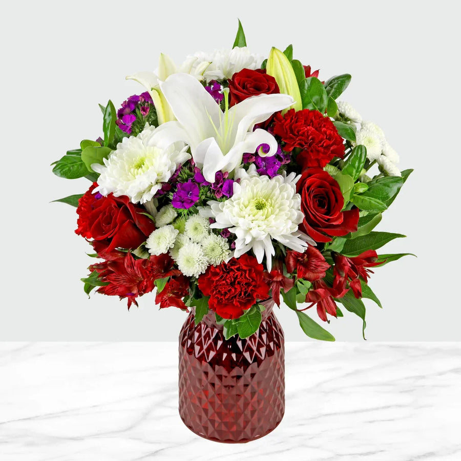 Valentines Day Perfect Love Fresh Cut Floral Arrangement, 25-stems