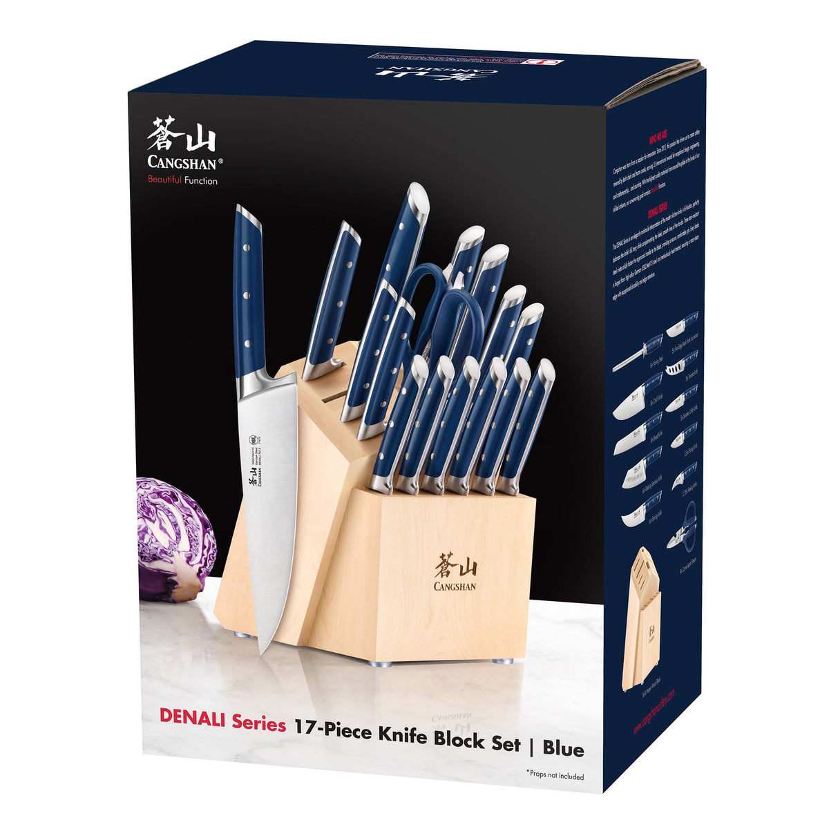 Cangshan Denali Series German Steel Forged 17-piece Knife Block Set