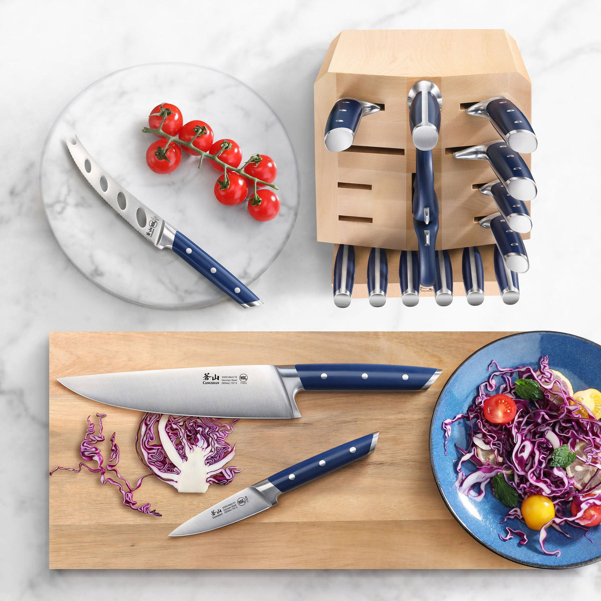 Cangshan Denali Series German Steel Forged 17-piece Knife Block Set