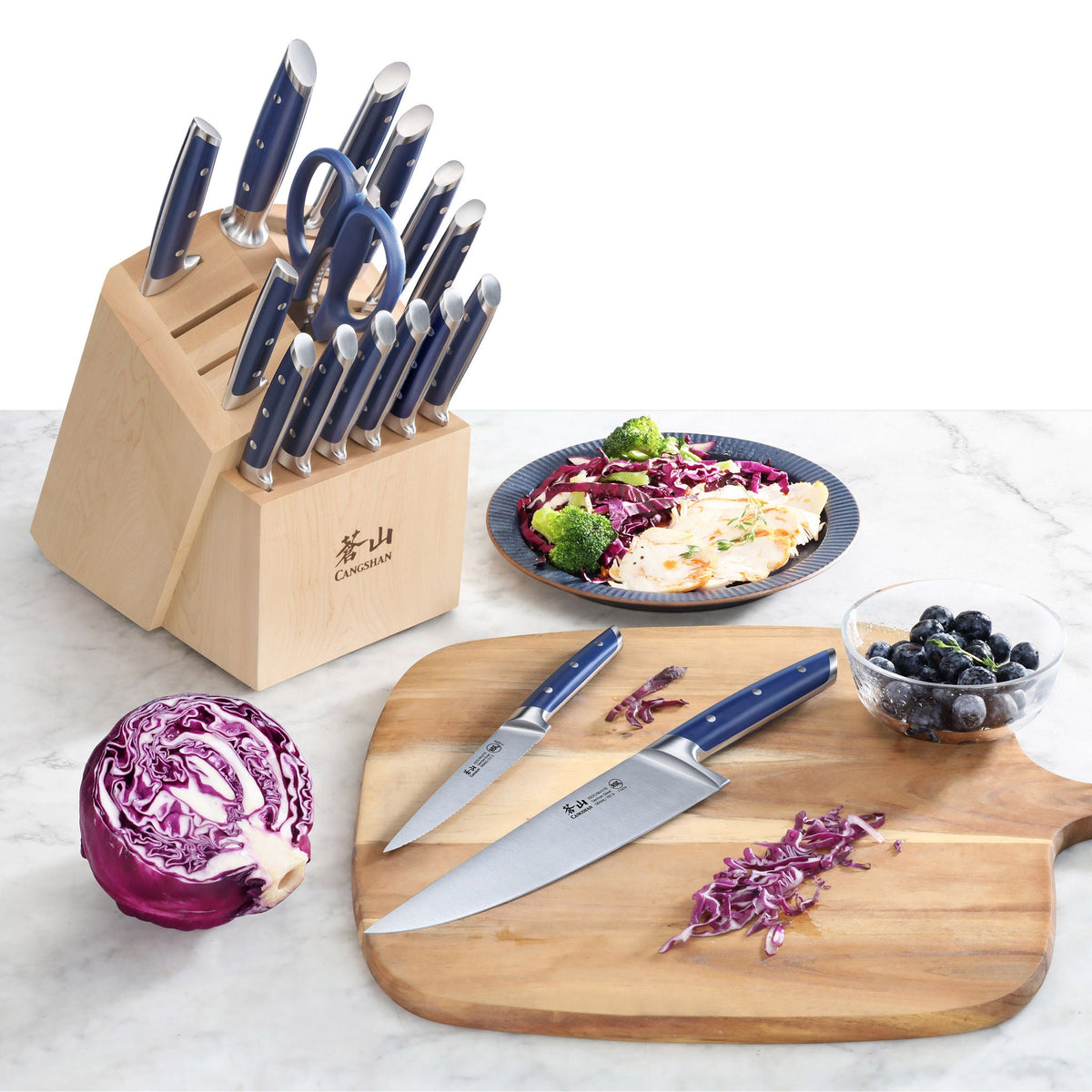 Cangshan Denali Series German Steel Forged 17-piece Knife Block Set