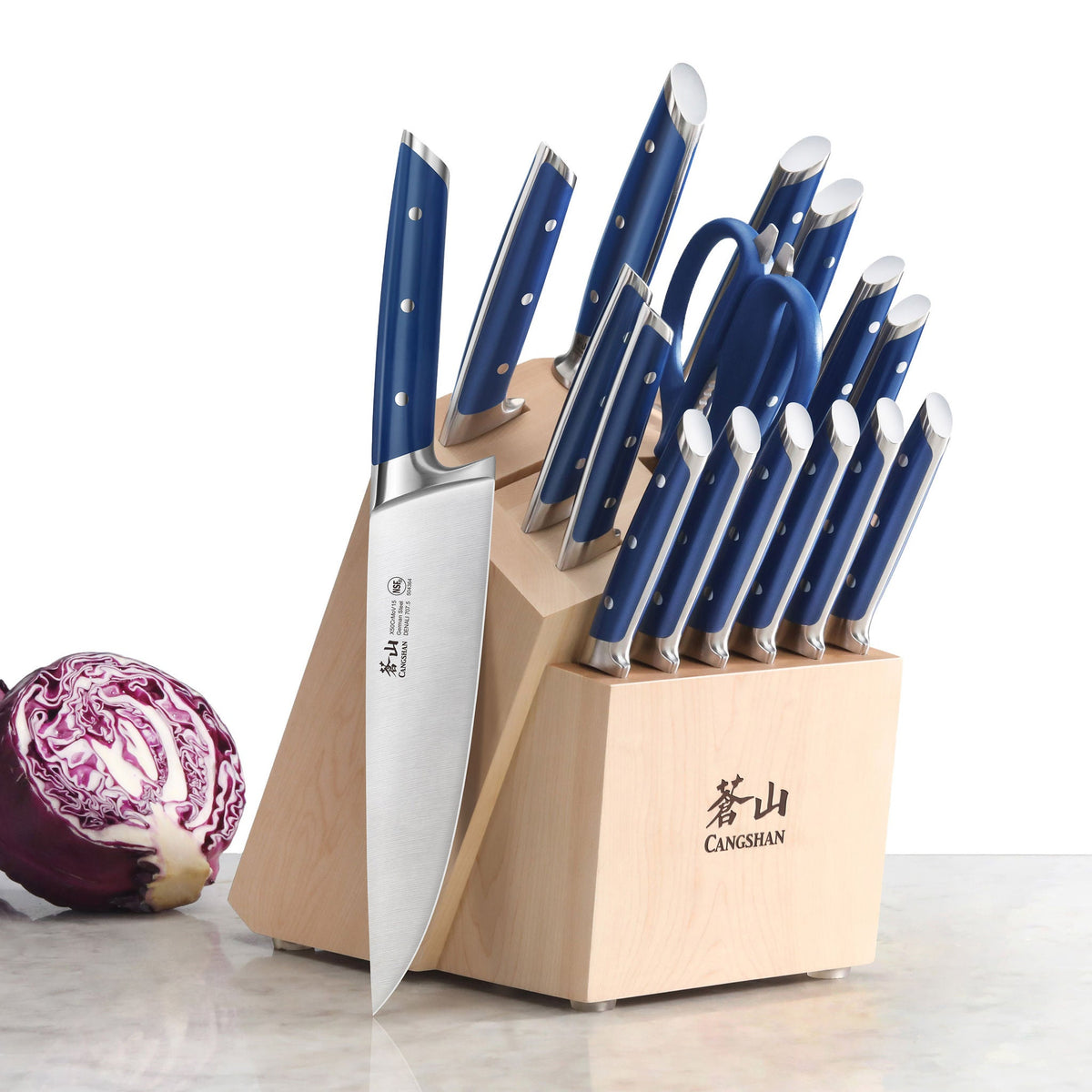 Cangshan Denali Series German Steel Forged 17-piece Knife Block Set