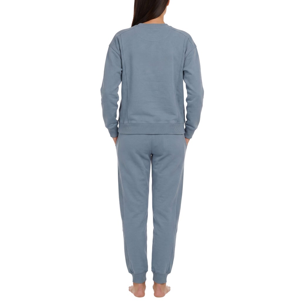 [color:blue] Keith Haring Women's Crew & Jogger Lounge Set - Blue - image 4