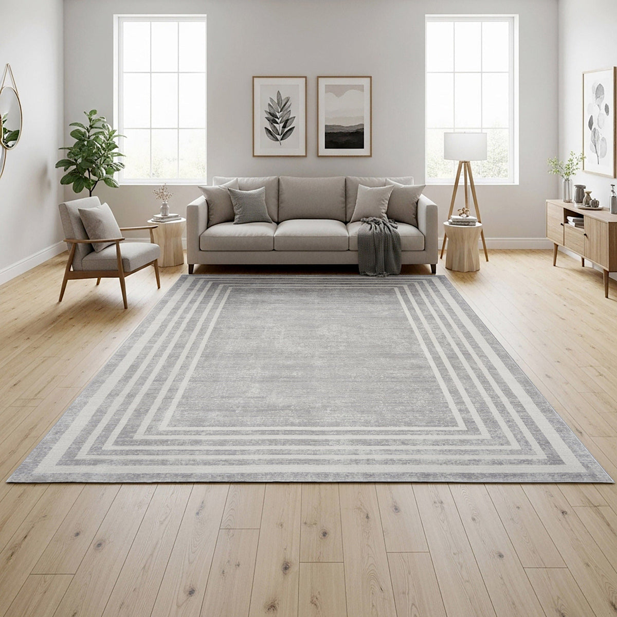 Sasha Area Rug, Damson Gray, 8'8” x 13'