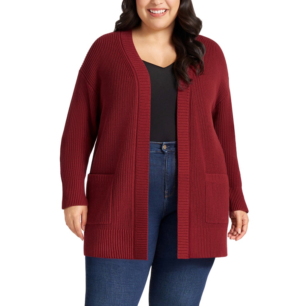 [color:red] Max & Mia Women's Cotton Cardigan - Red - image 12
