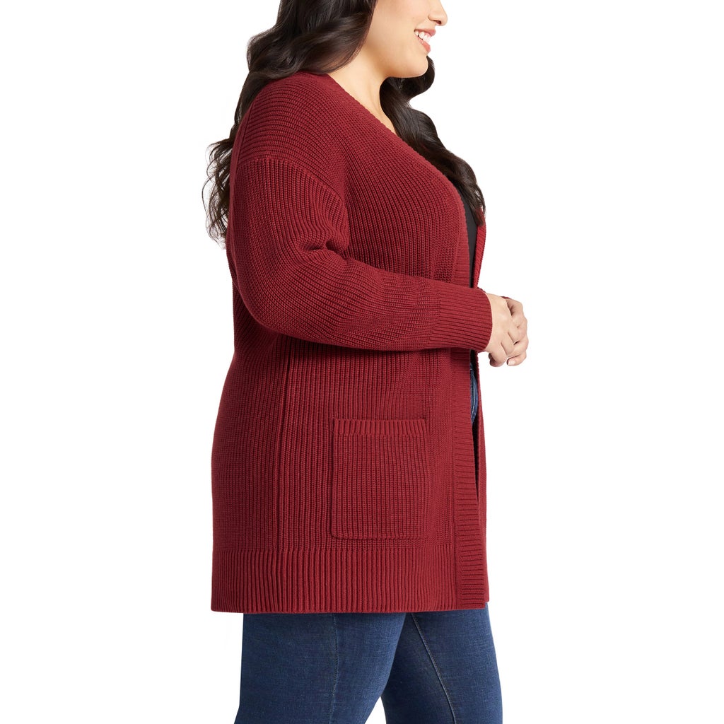 [color:red] Max & Mia Women's Cotton Cardigan - Red - image 5