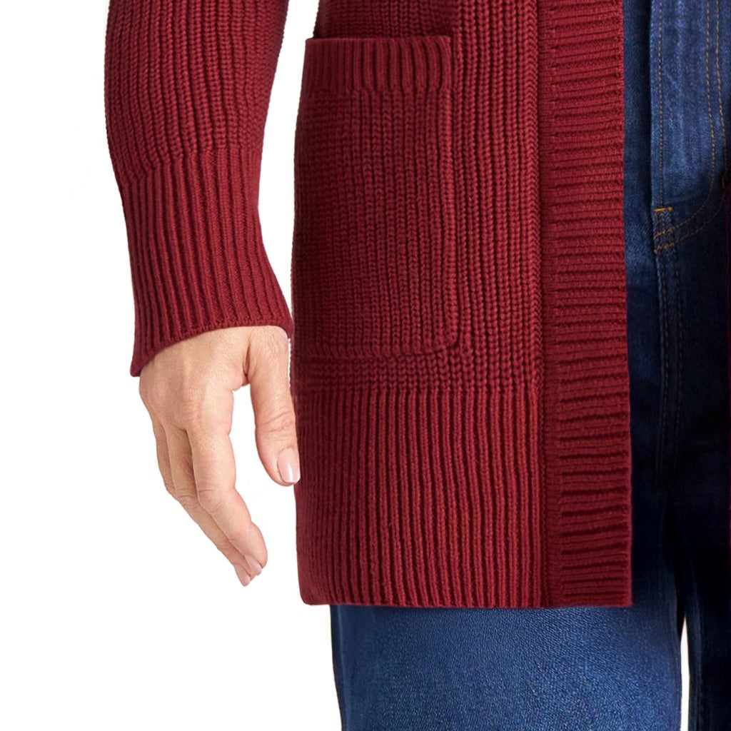 [color:red] Max & Mia Women's Cotton Cardigan - Red - image 15