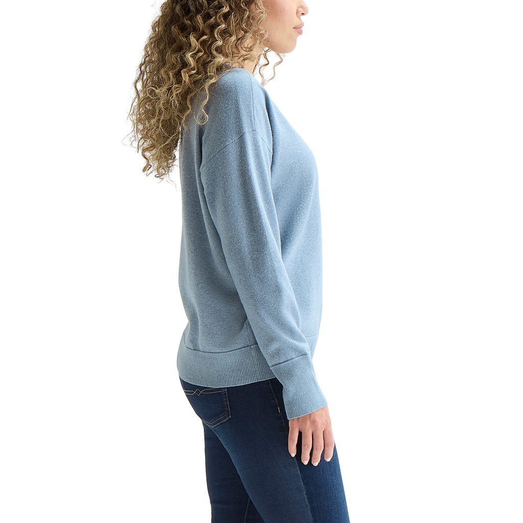 [color:light blue] Lucky Brand Women's V-Neck Sweater - Light Blue - image 2