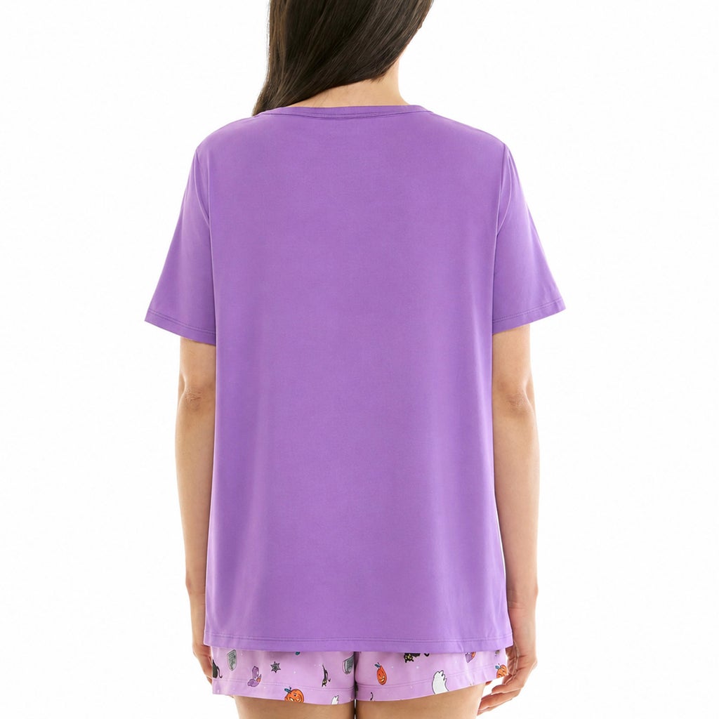 [color:purple] Jaclyn Women's Halloween 3-piece PJ Set - Purple - image 13