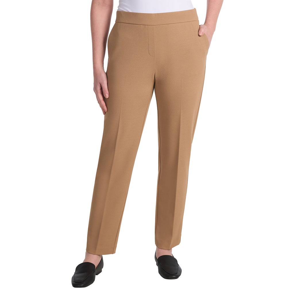 [color:tan] Hilary Radley Women's Crepe Pant - Tan - image 1