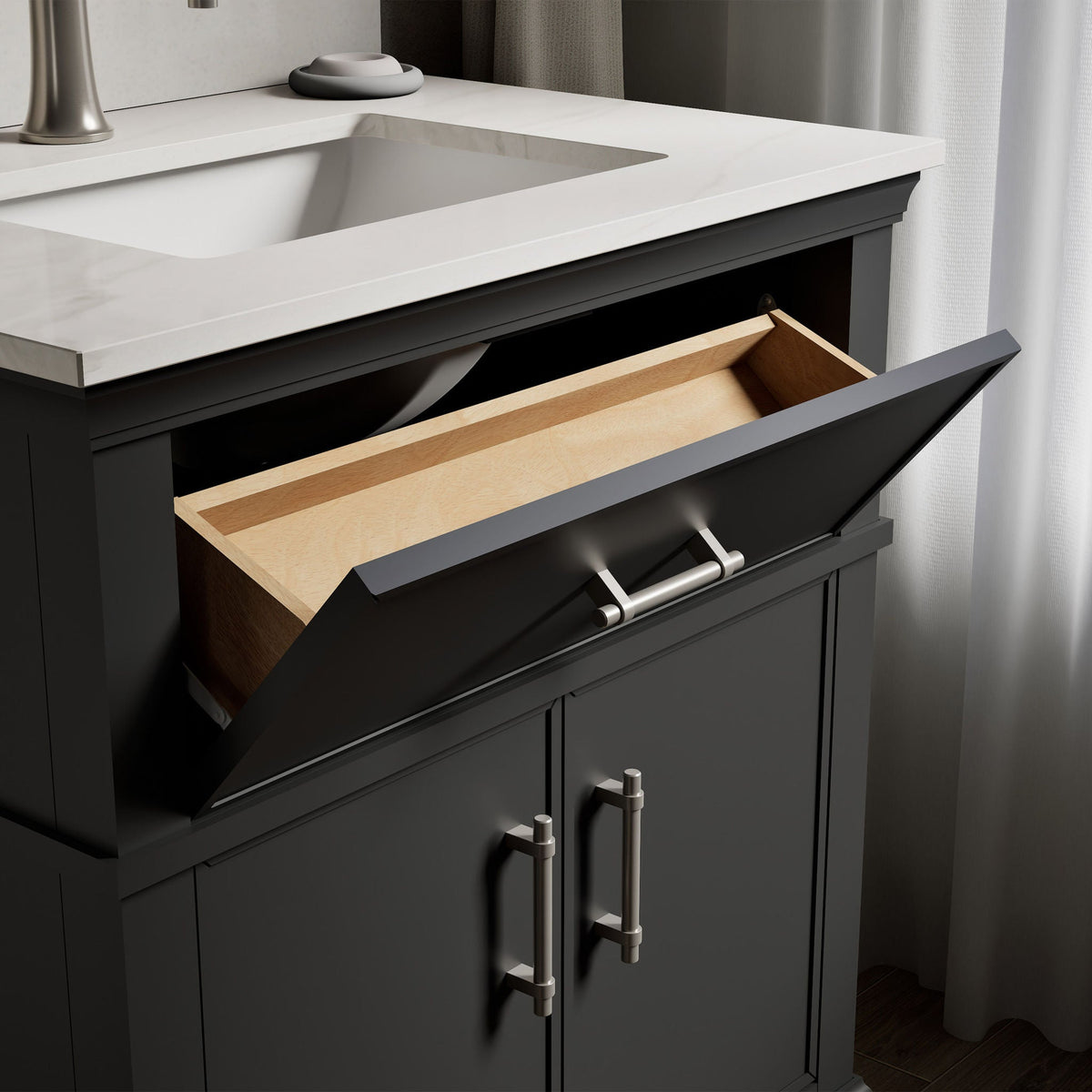 Kohler Chulton Bathroom Vanity with Sink and Quartz Top in Gray