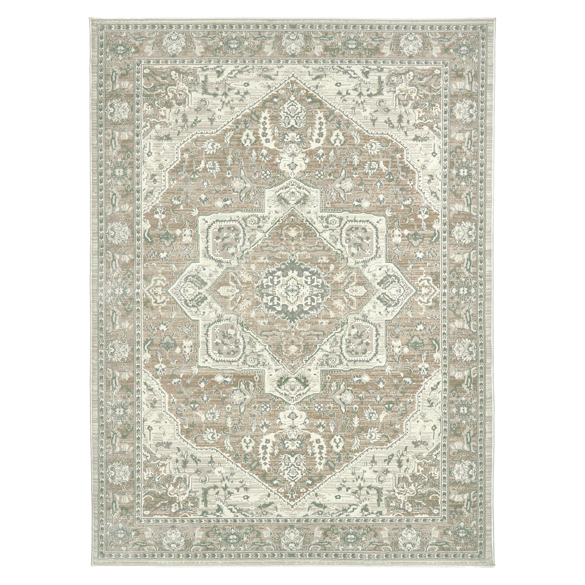 Sasha Area Rug, Adryan Beige Green, 5'3" x 7'