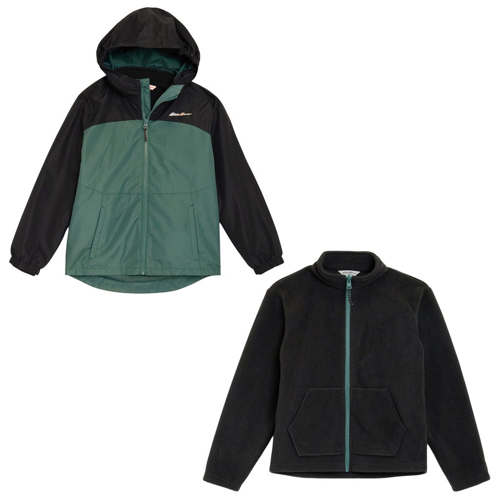 [color:black] Eddie Bauer Youth 3-in-1 Jacket - Black - image 2