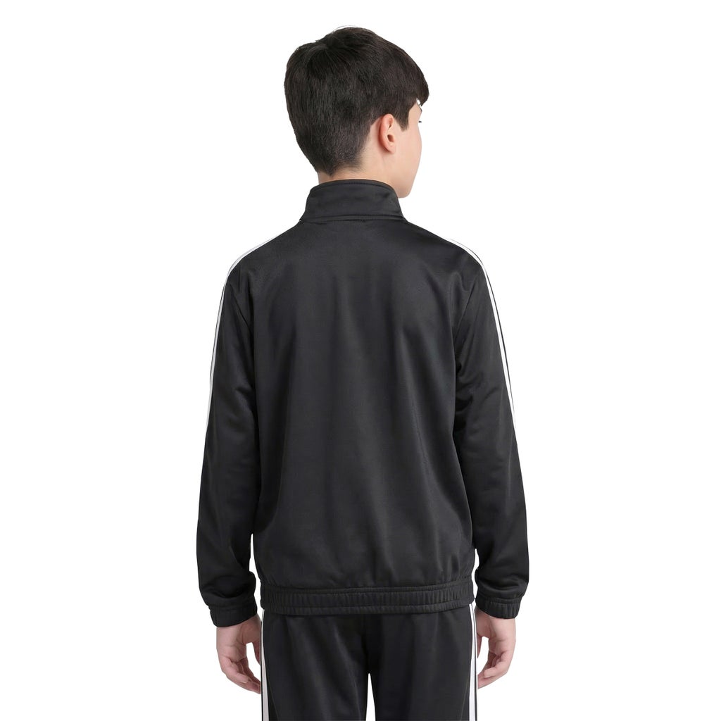 [color:black] adidas Youth Tricot Full Zip - Black - image 3