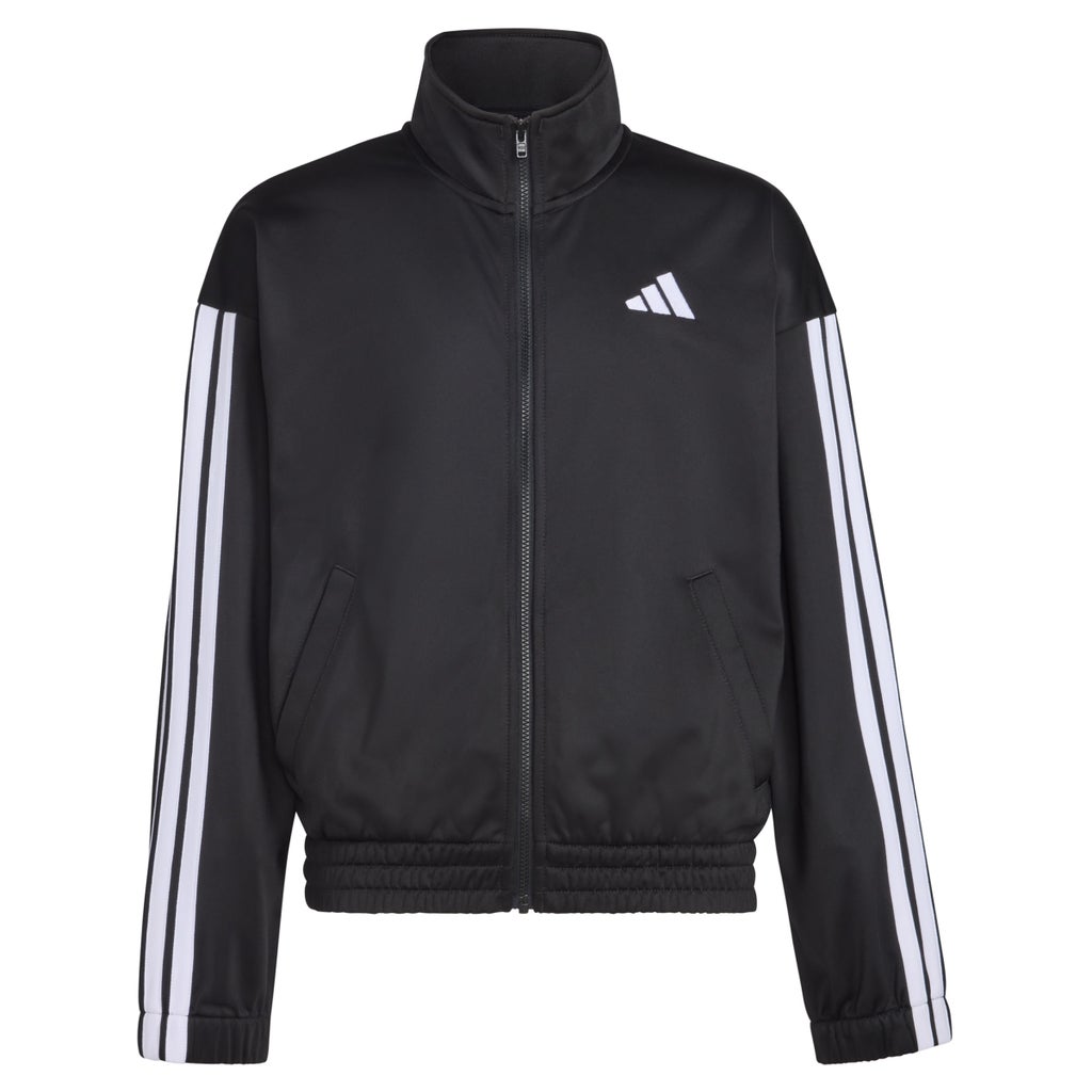 [color:black] adidas Youth Tricot Full Zip - Black - image 4