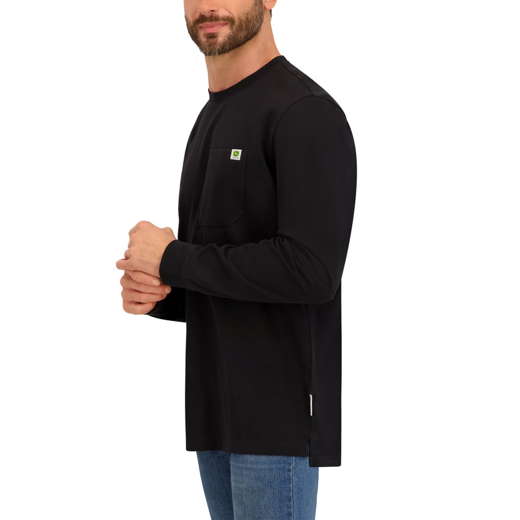 [color:black] John Deere Men's Long Sleeve Tee - Black - image 2